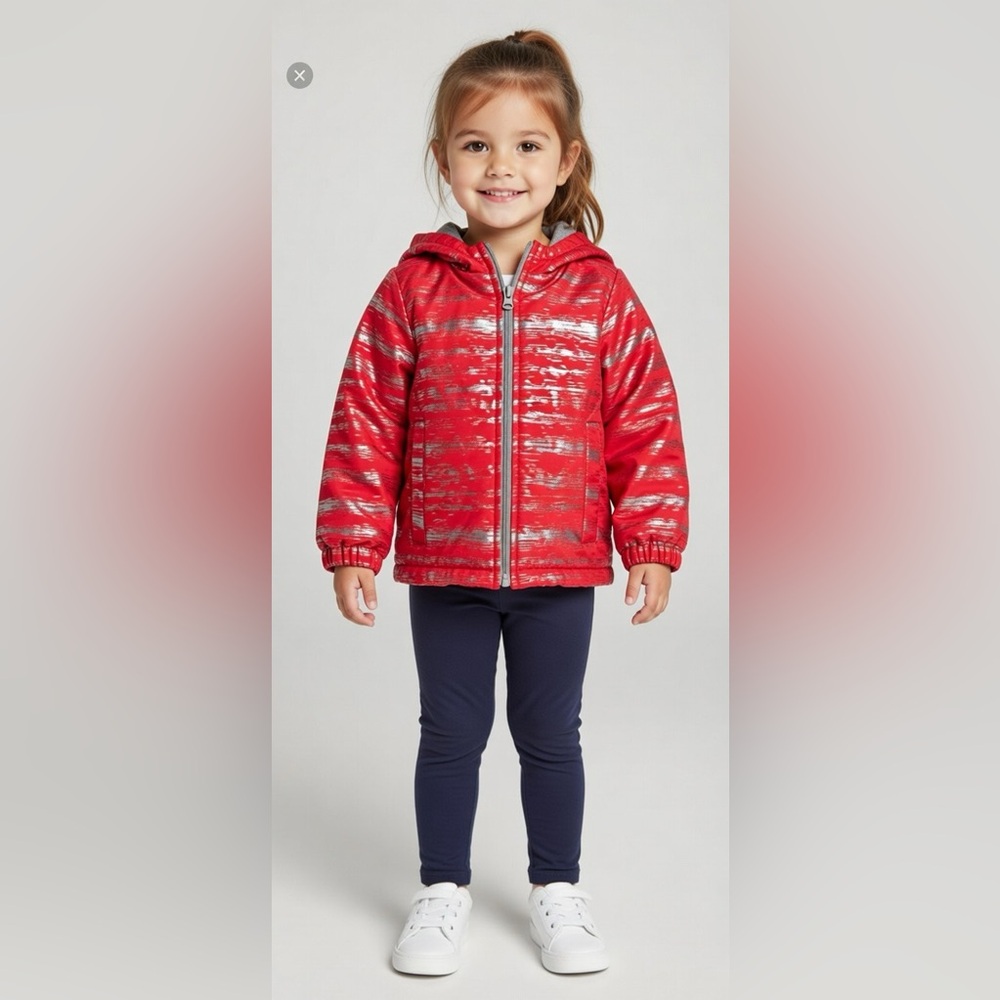 Athletic Works Pink With Grey Fleece Lined Jacket